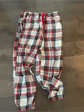 Old navy Women Christmas Red Plaid Flannel Pajama Pants - medium